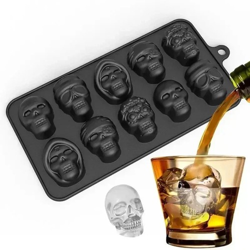 Cavity skull silicone ice - 10-cavity,