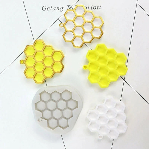Honeycomb bee silicone mould - silicone,