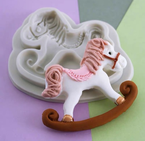 Rocking horse silicone fondant - rocking,