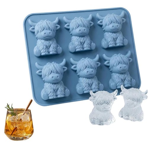 Highland cow ice - cube, tray