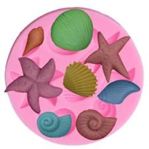 Seashells silicone mould - silicone, 8