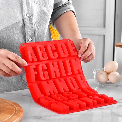 Silicone large alphabet - silicone, ice