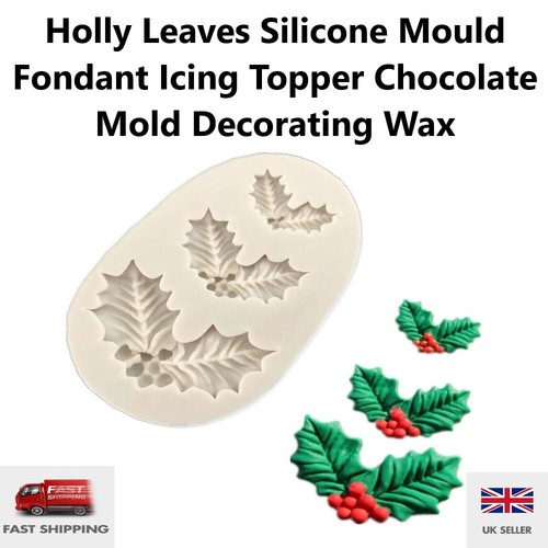 Holly leaves silicone mould - silicone,