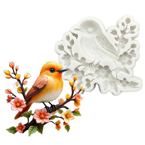 Bird flower silicone fondant - flower,