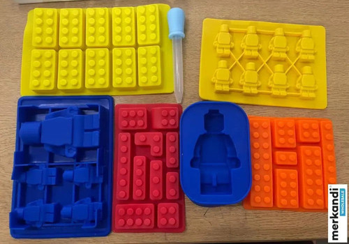Silicone lego moulds set 7 - moulds, of