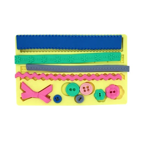 Bow buttons mould - bow, ribbons