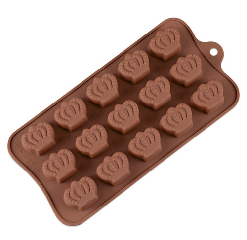 Crown silicone chocolate mould - chocolate,