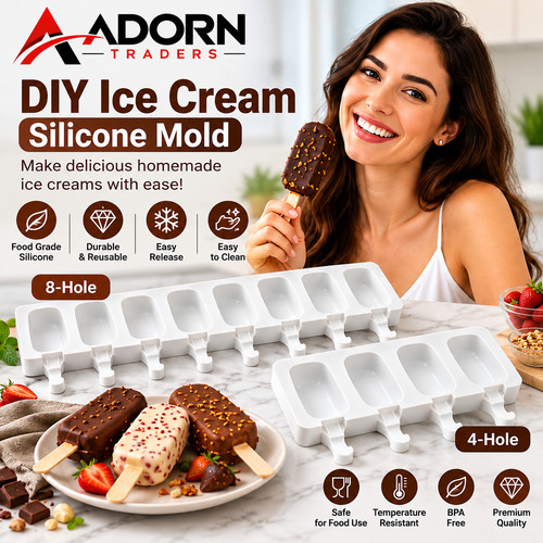 Hole silicone ice cream mold - silicone,