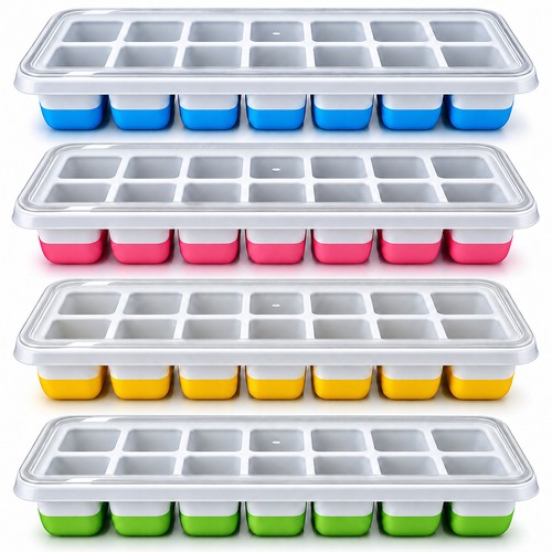 Ice cube trays with lid - cube,