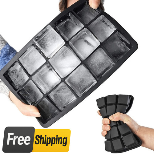 Grid silicone ice cube tray - ice,