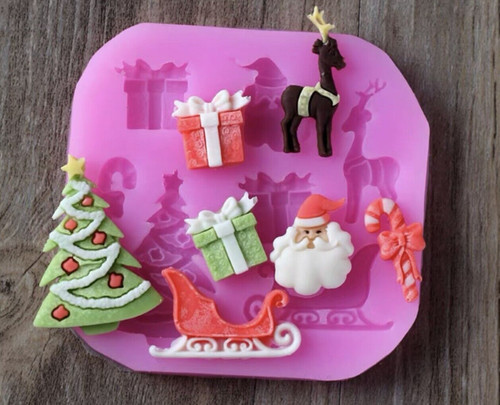 Christmas santa silicone icing - christmas,