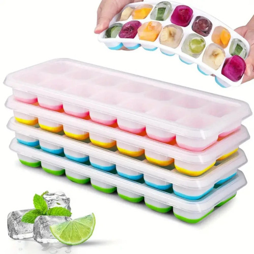 Silicone ice cube tray - , with