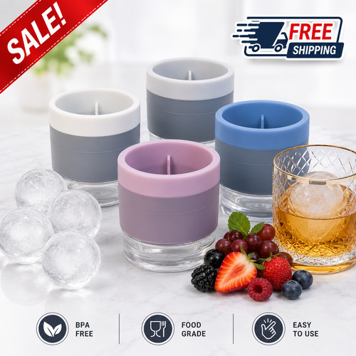 Large ice ball maker tray - ball,